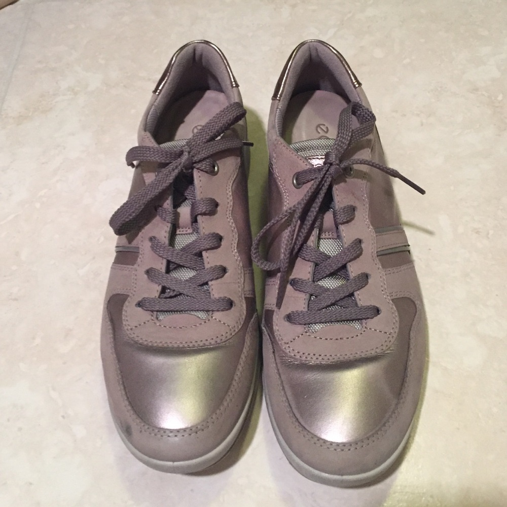 Gold Ecco walking shoes